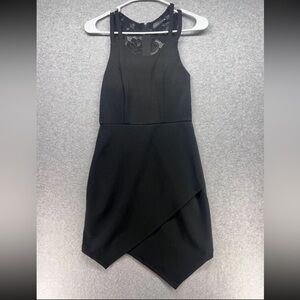 Chic Asymmetrical Black Dress